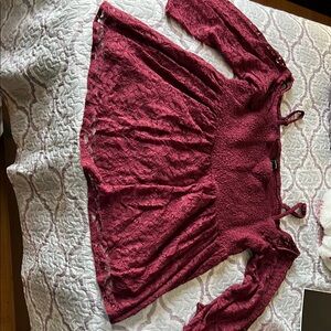 Torrid Rich Burgundy Textured Top